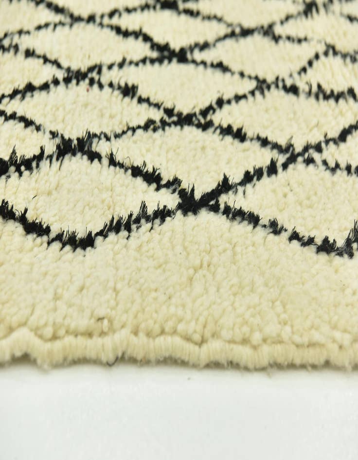 Detail image of 3' 4 x 5'  Hand Knotted Moroccan Wool Rug