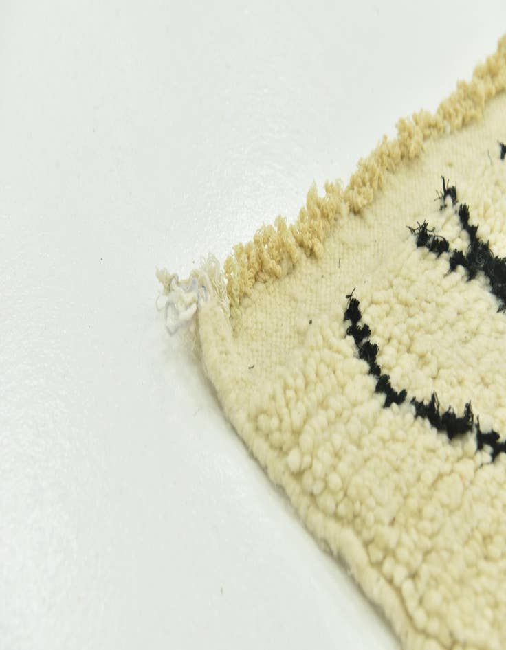 Detail image of 3' 4 x 5'  Hand Knotted Moroccan Wool Rug