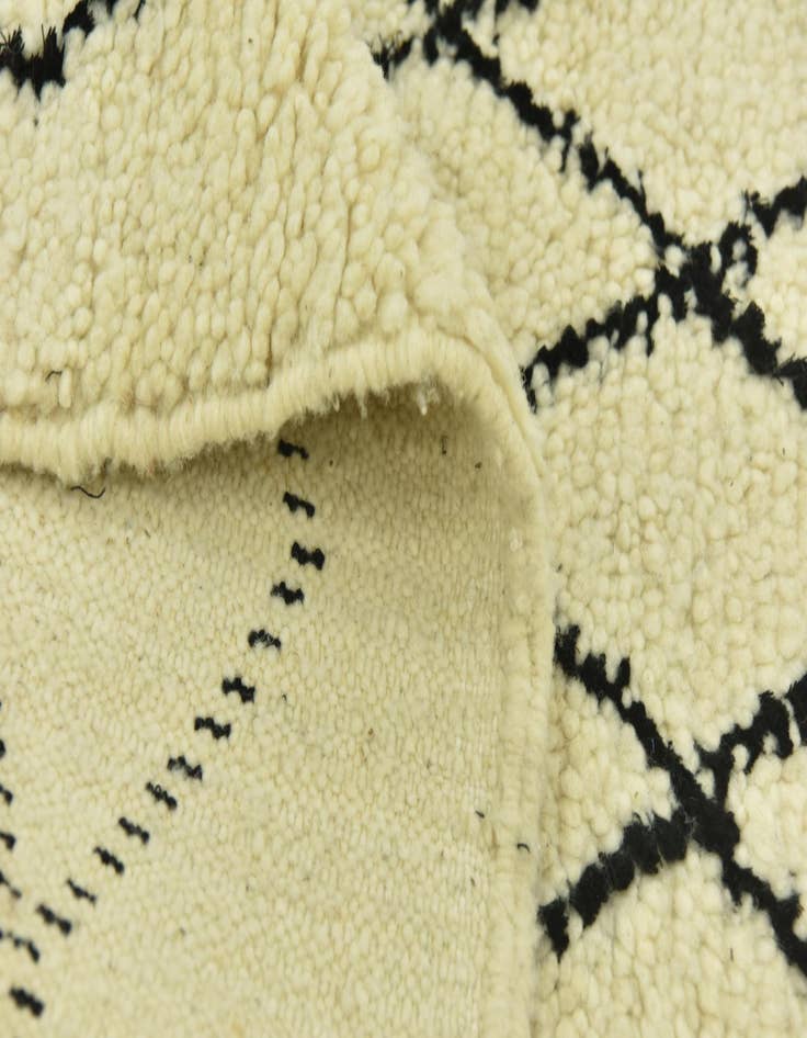 Detail image of 3' 4 x 5'  Hand Knotted Moroccan Wool Rug