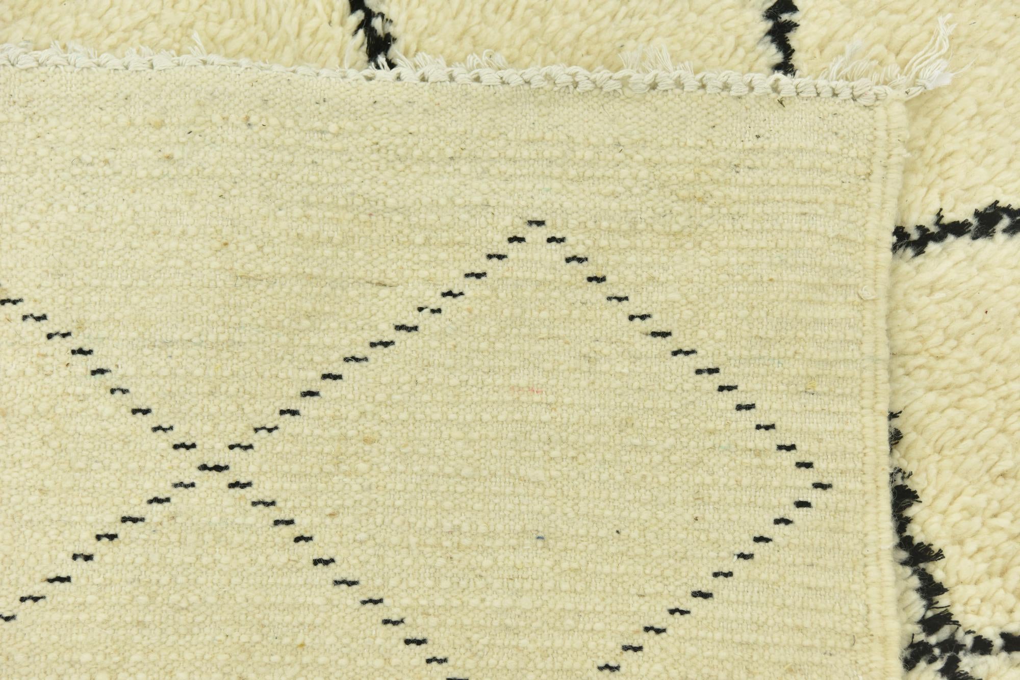 3' 6 x 4' 8 Hand Knotted Moroccan Wool Rug