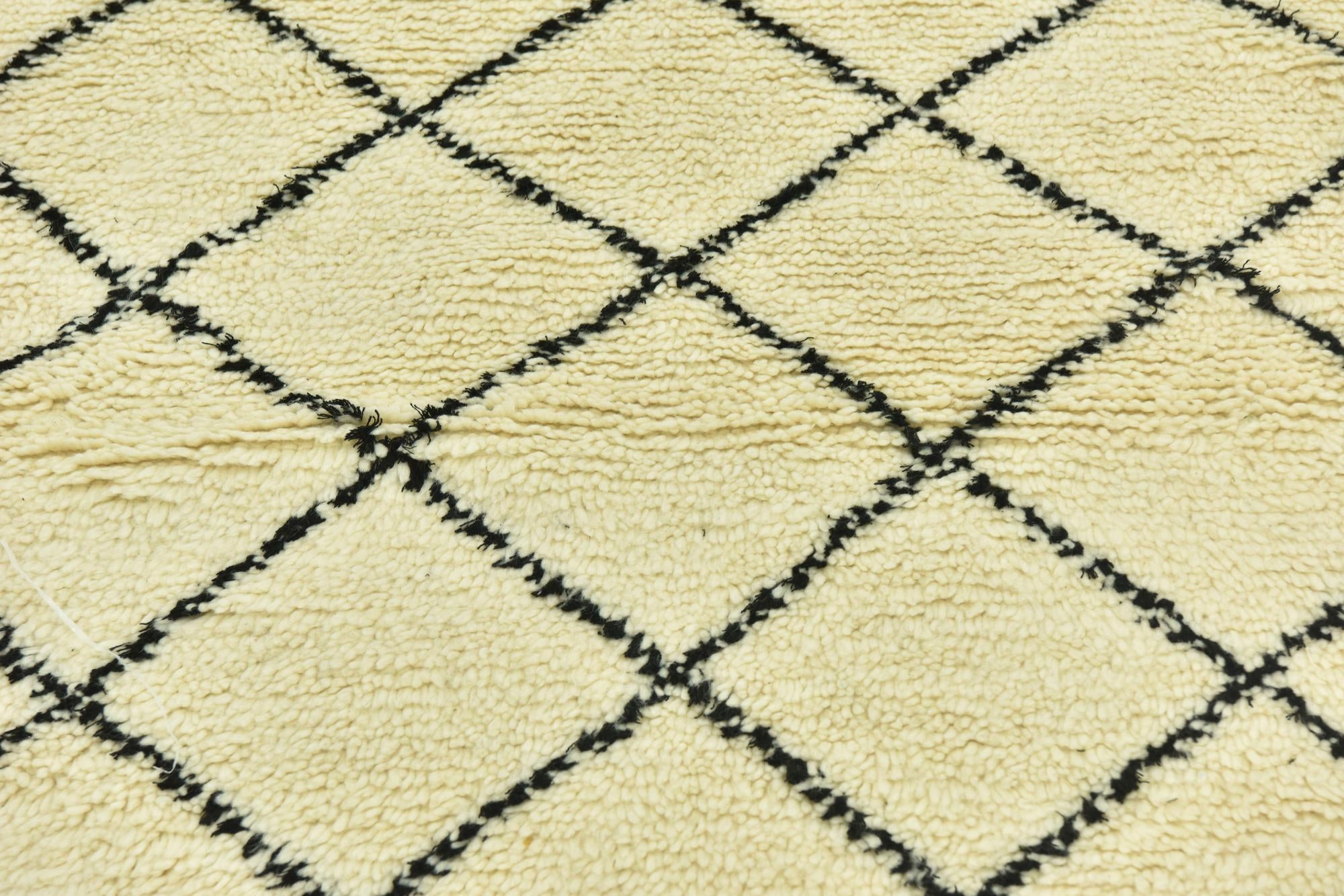 3' 6 x 4' 8 Hand Knotted Moroccan Wool Rug