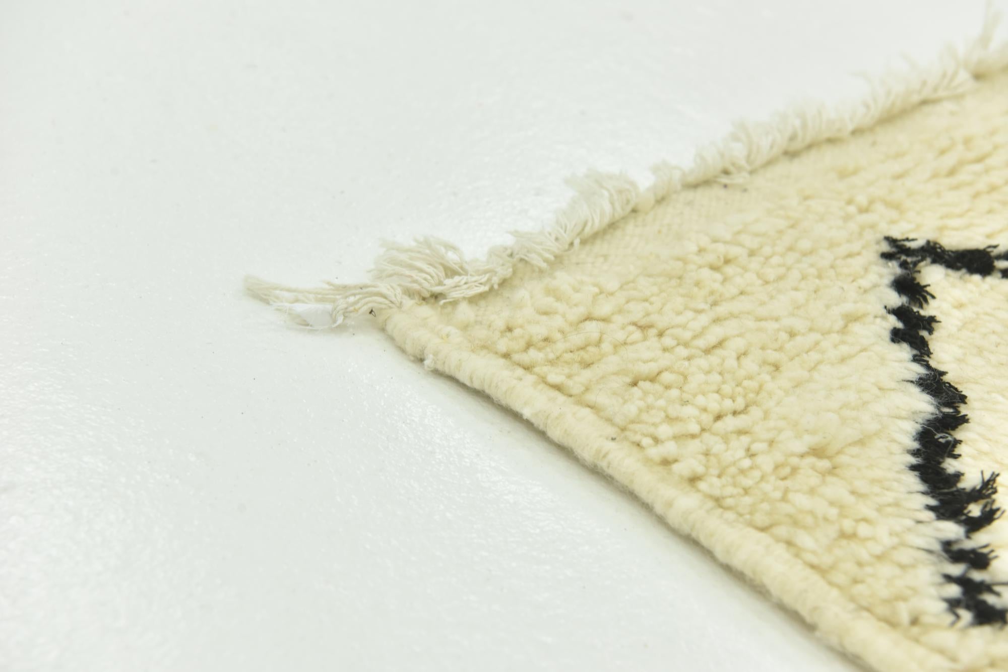 3' 6 x 4' 8 Hand Knotted Moroccan Wool Rug