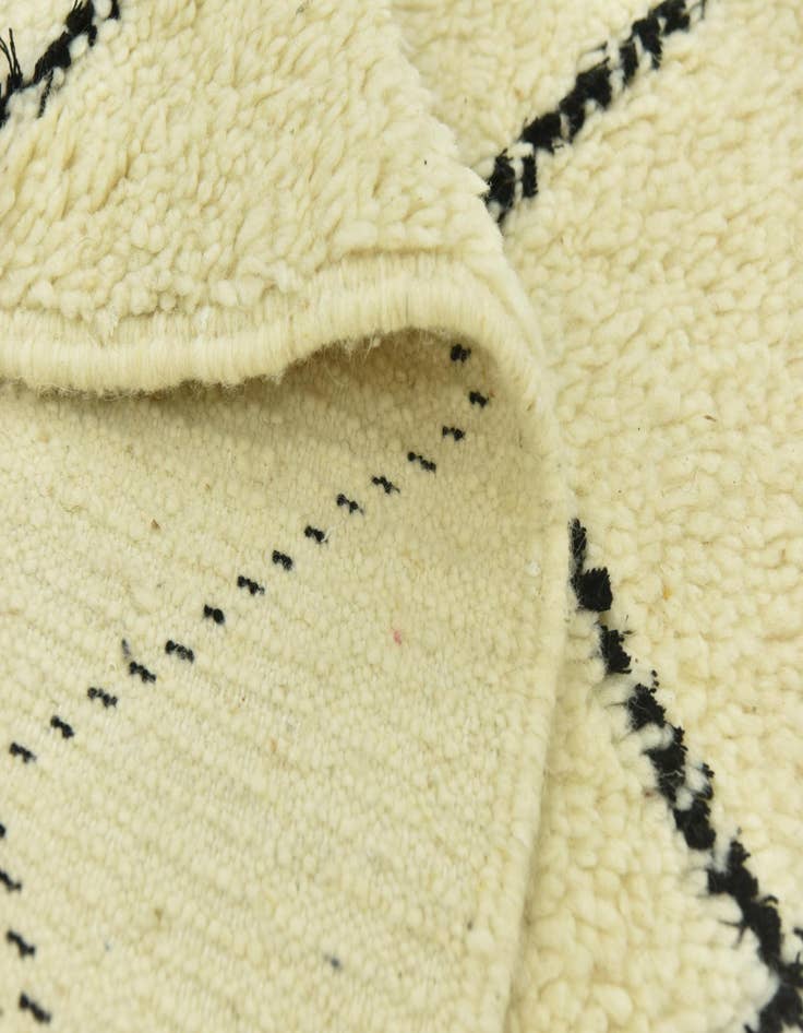 Detail image of 3' 6 x 4' 8  Hand Knotted Moroccan Wool Rug