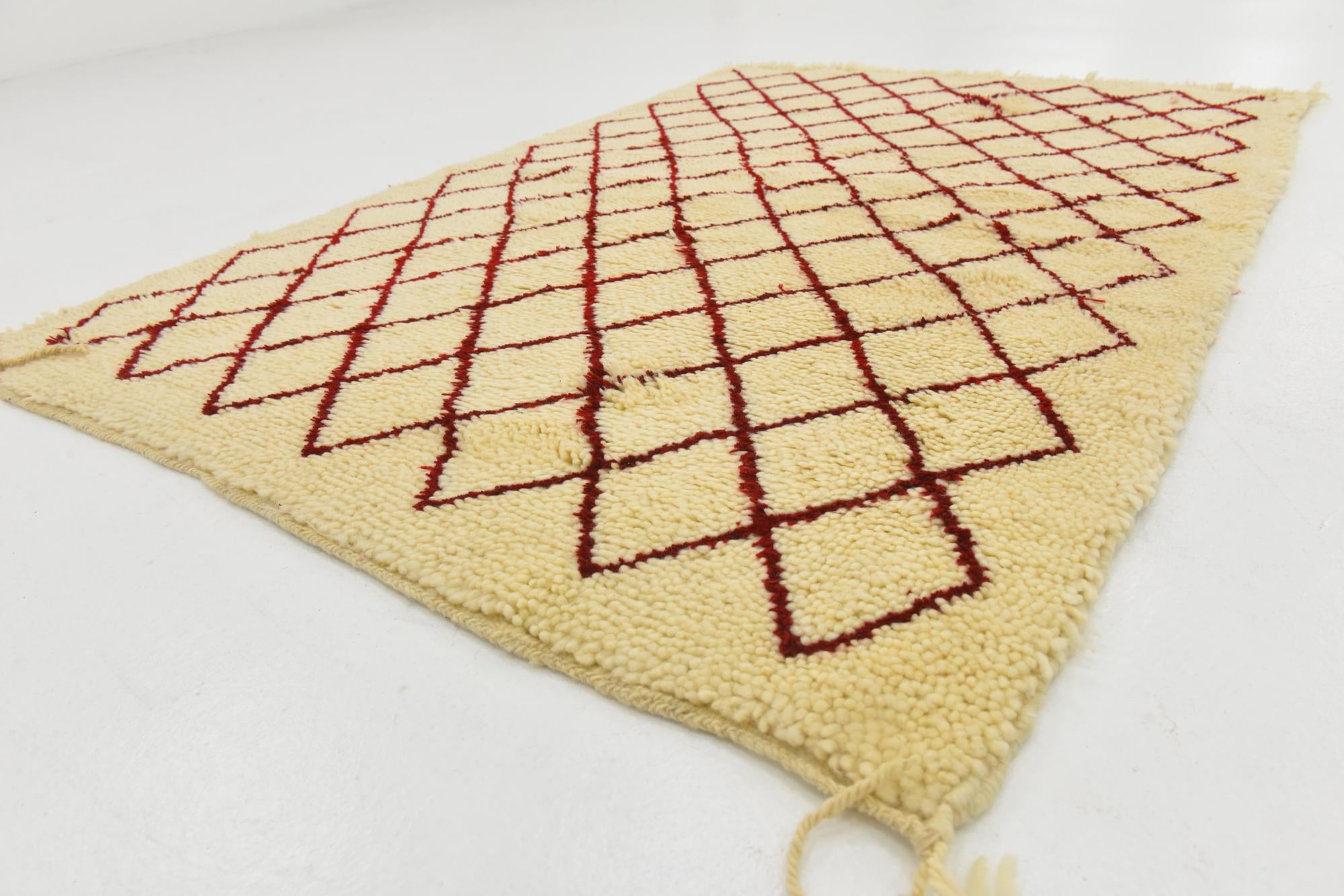 3' 6 x 5' Hand Knotted Moroccan Wool Rug