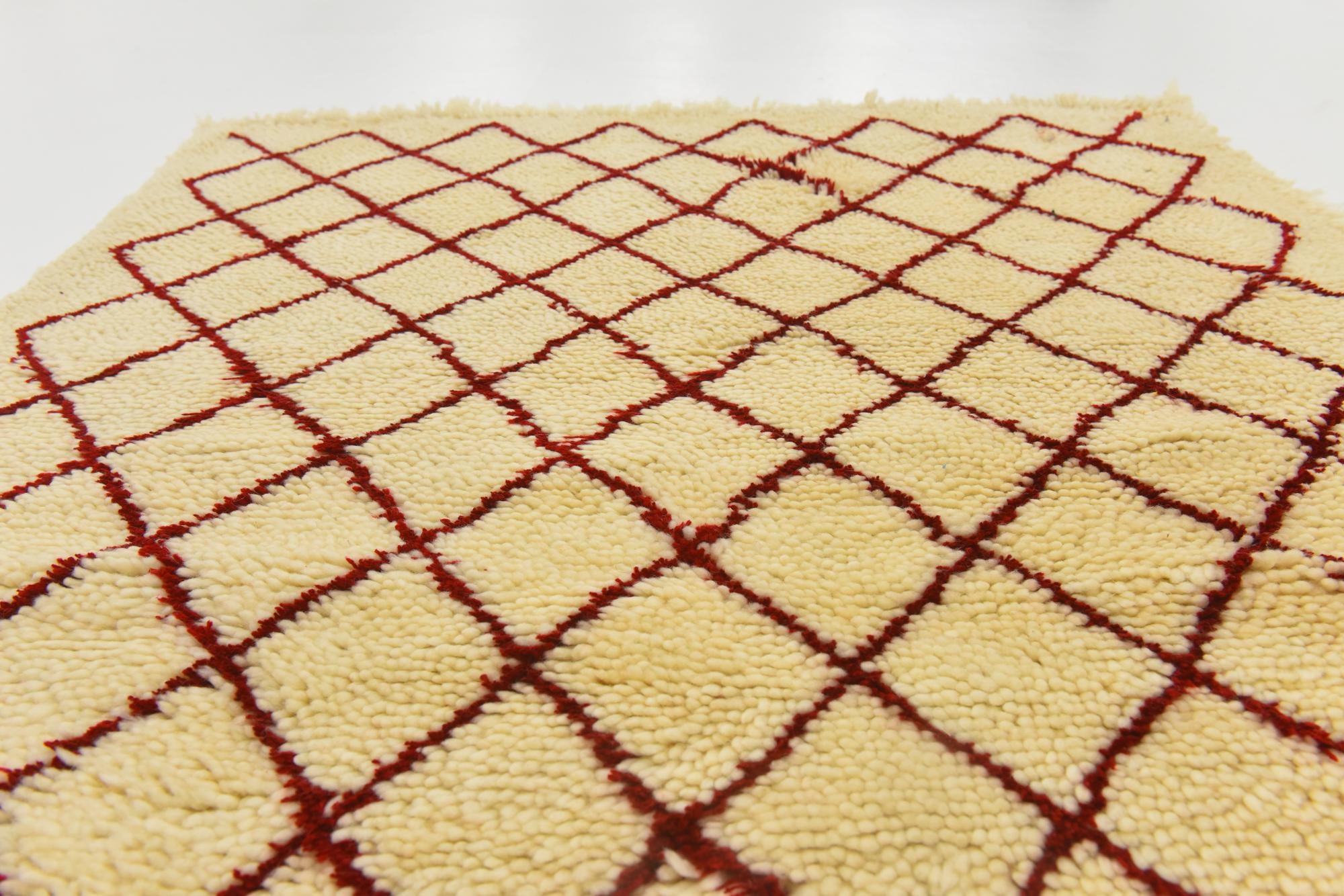 3' 6 x 5' Hand Knotted Moroccan Wool Rug