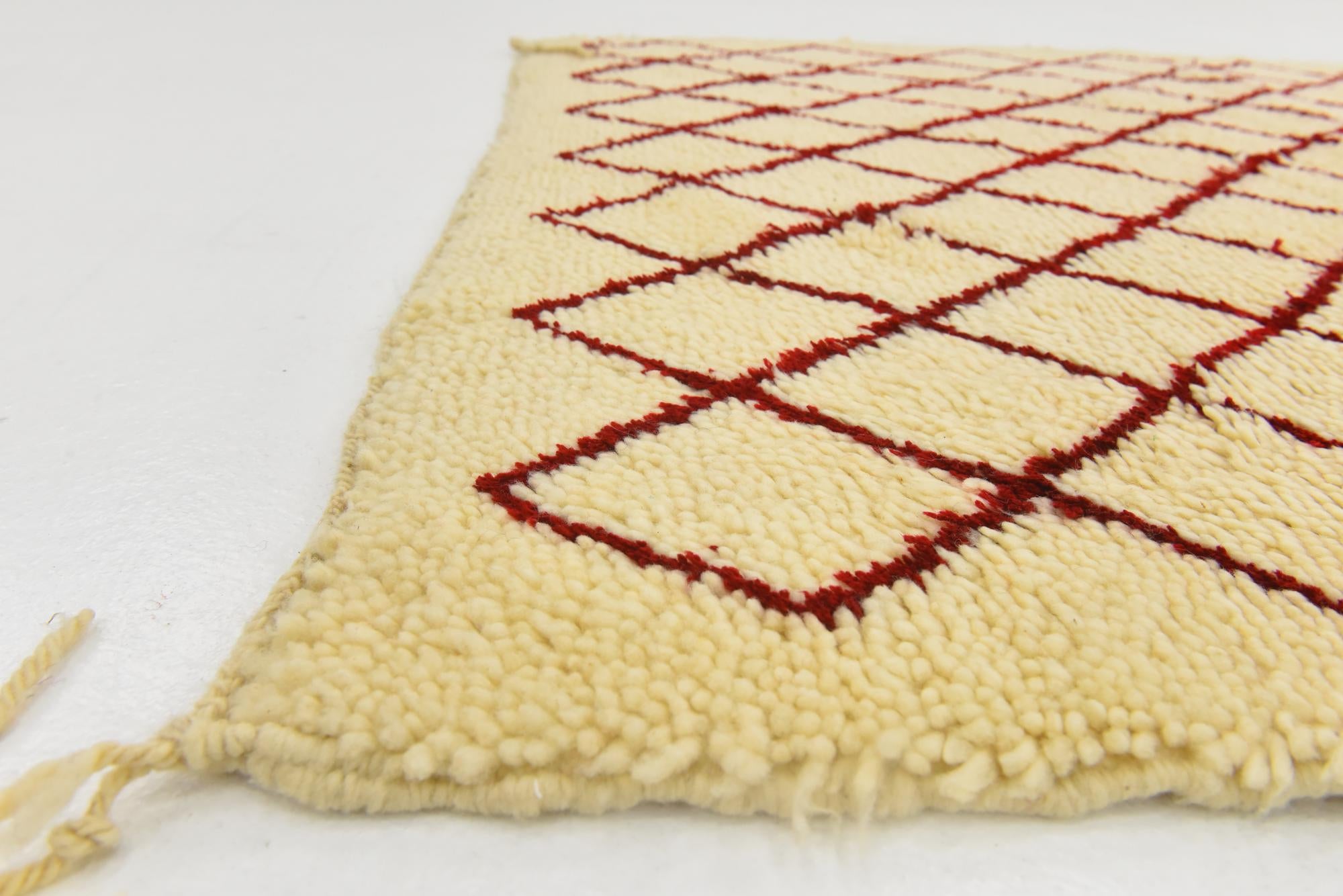 3' 6 x 5' Hand Knotted Moroccan Wool Rug