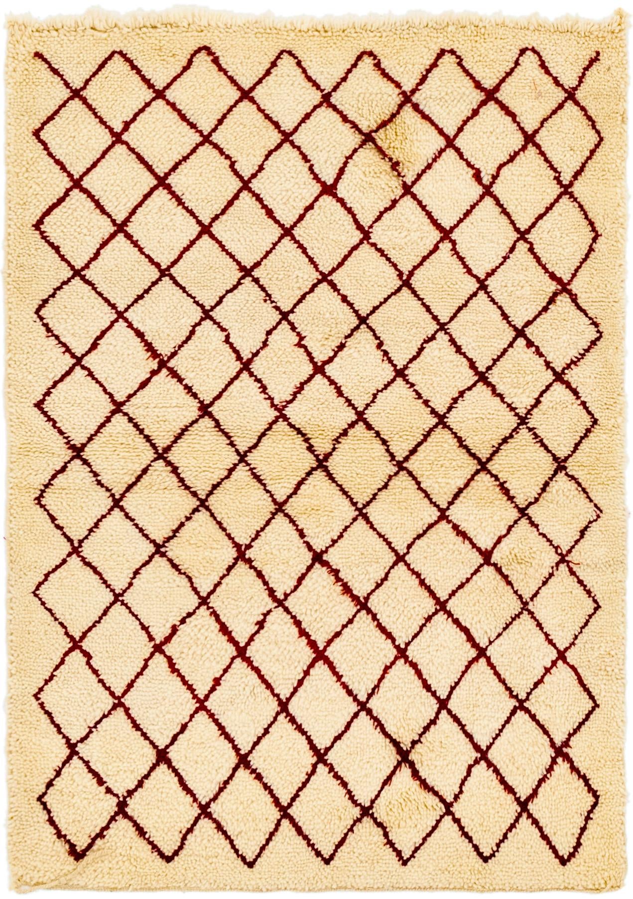 3' 6 x 5' Hand Knotted Moroccan Wool Rug
