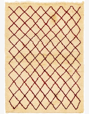 3' 6 x 5' Hand Knotted Moroccan Wool Rug