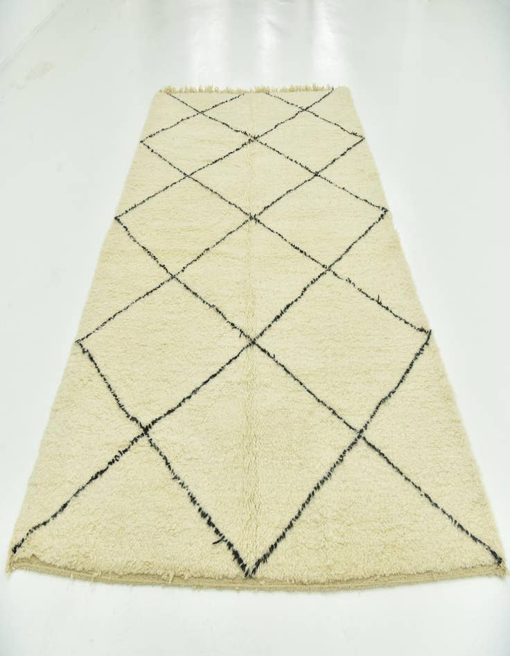 Detail image of 6' 7 x 9' 10  Hand Knotted Moroccan Wool Rug