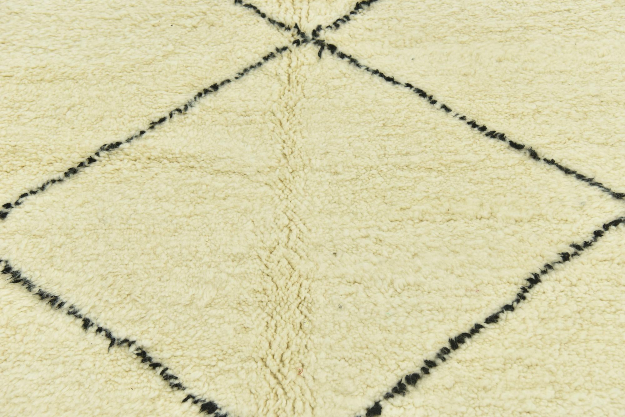6' 7 x 9' 10 Hand Knotted Moroccan Wool Rug