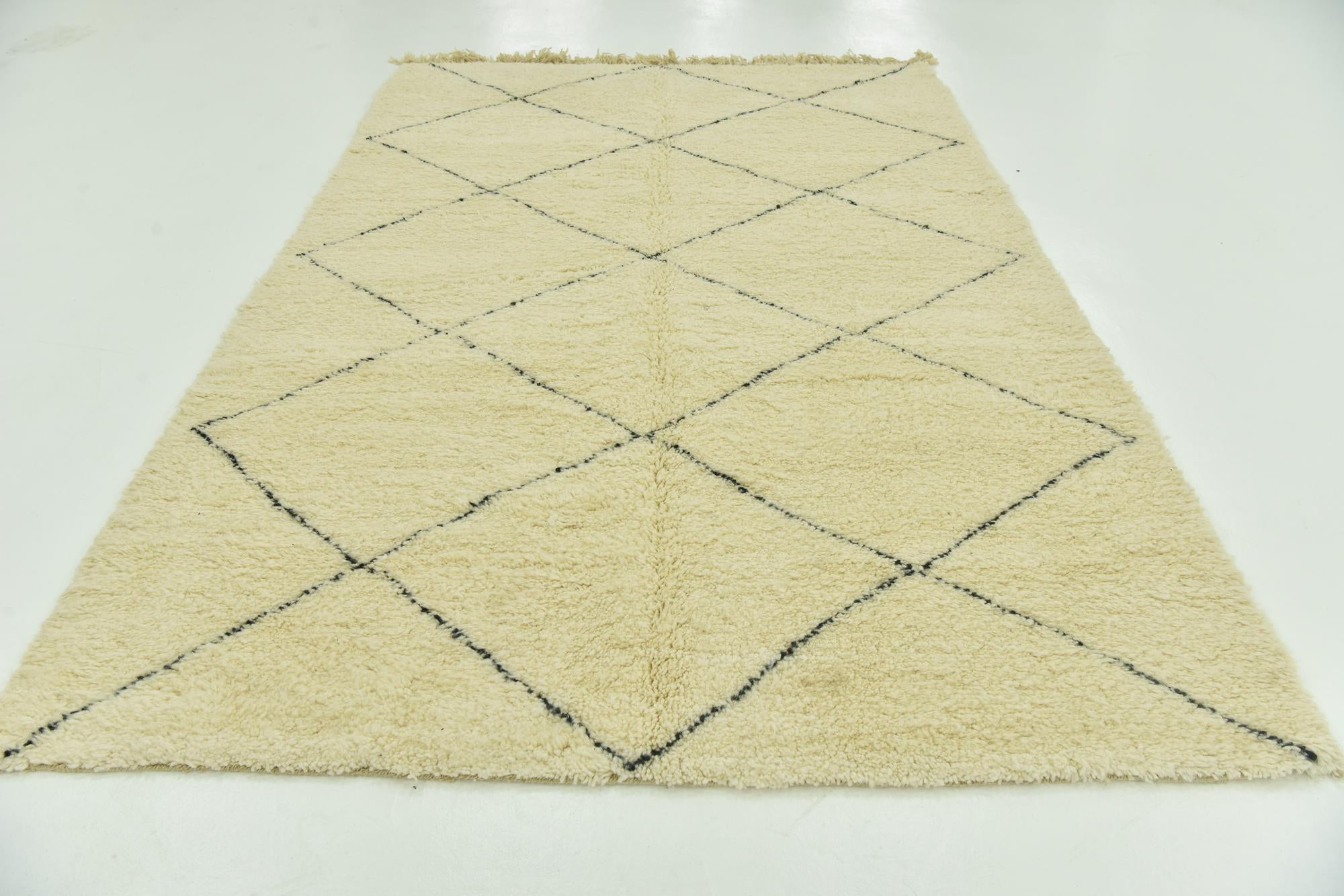 6' 8 x 10' 2 Hand Knotted Moroccan Wool Rug