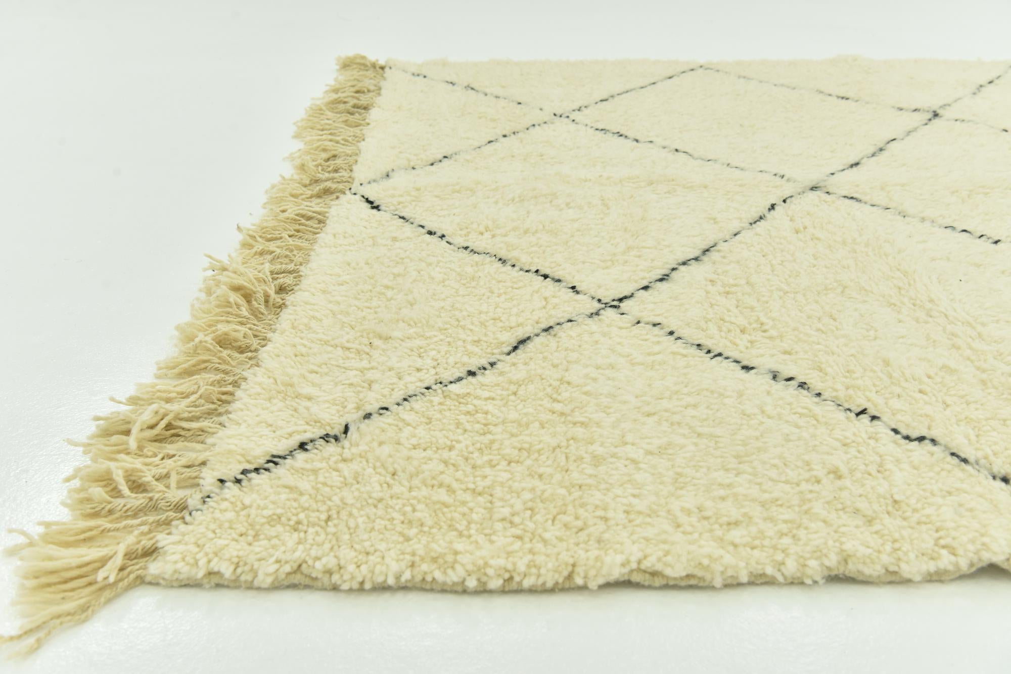 6' 8 x 10' 2 Hand Knotted Moroccan Wool Rug