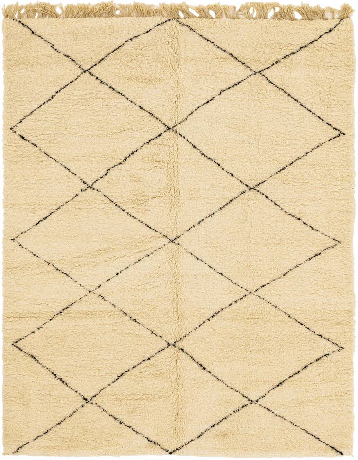 Detail image of 6' 8 x 10' 2 Hand Knotted Moroccan Wool Rug