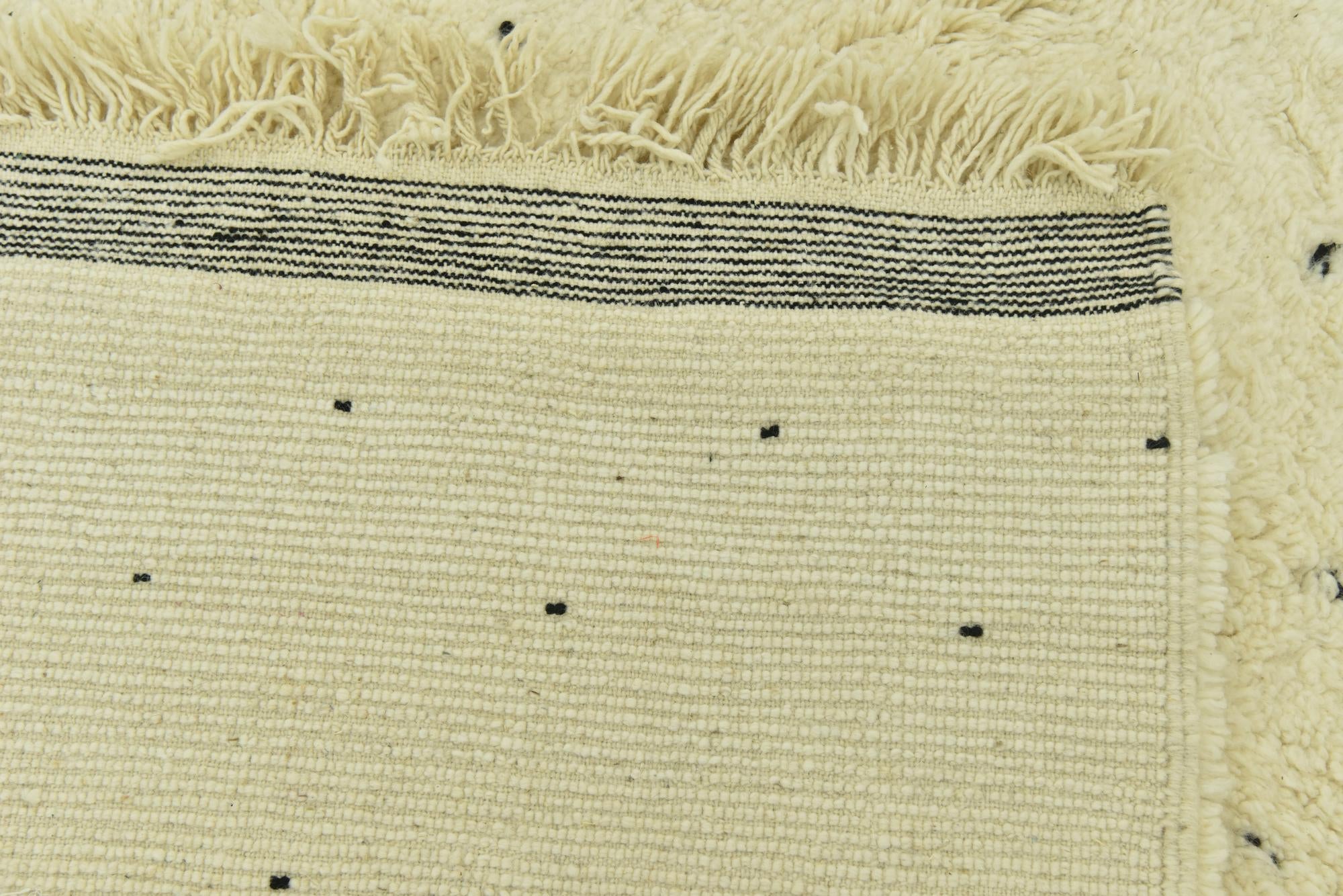 6' 7 x 10' 2 Hand Knotted Moroccan Wool Rug