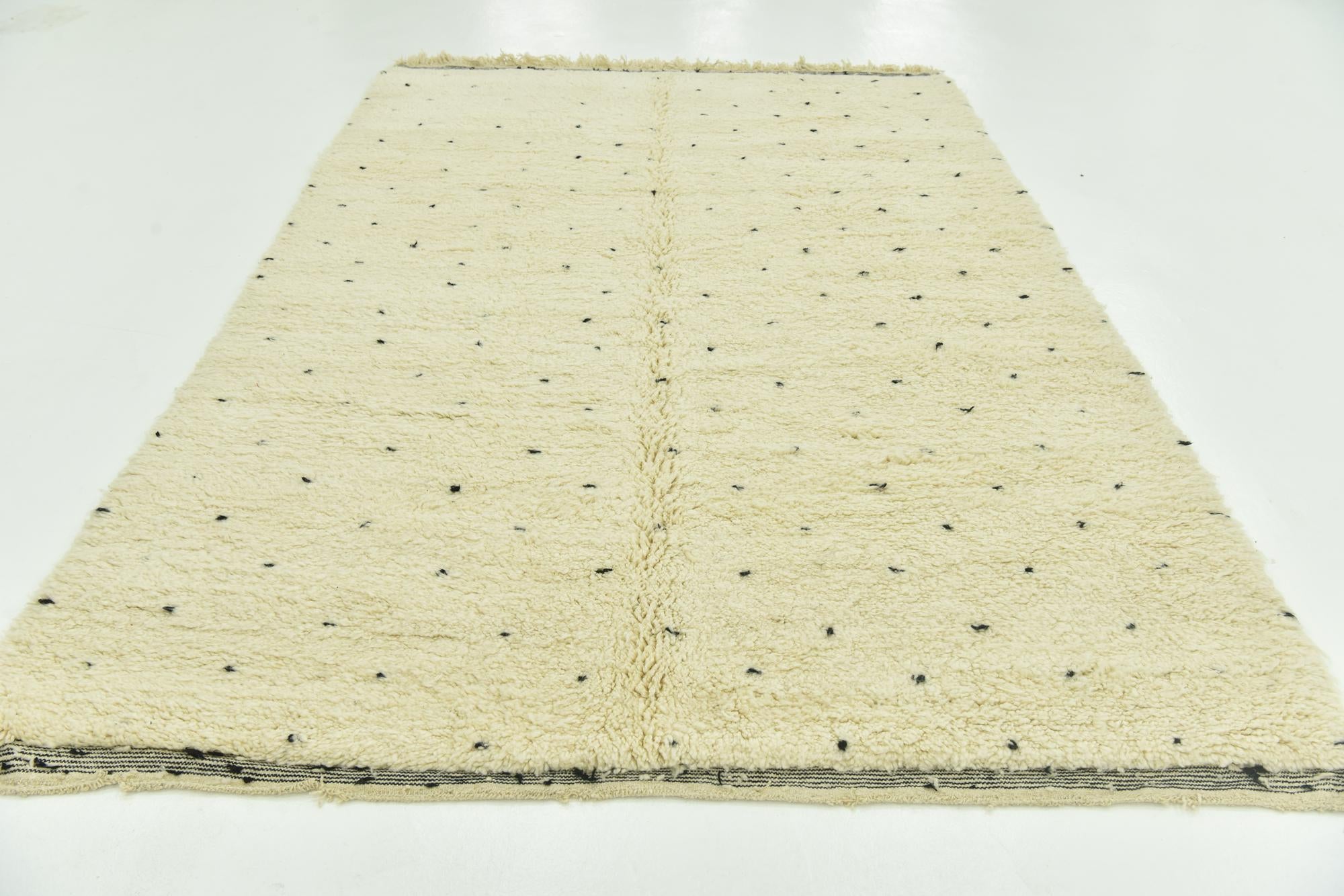 6' 7 x 10' 2 Hand Knotted Moroccan Wool Rug