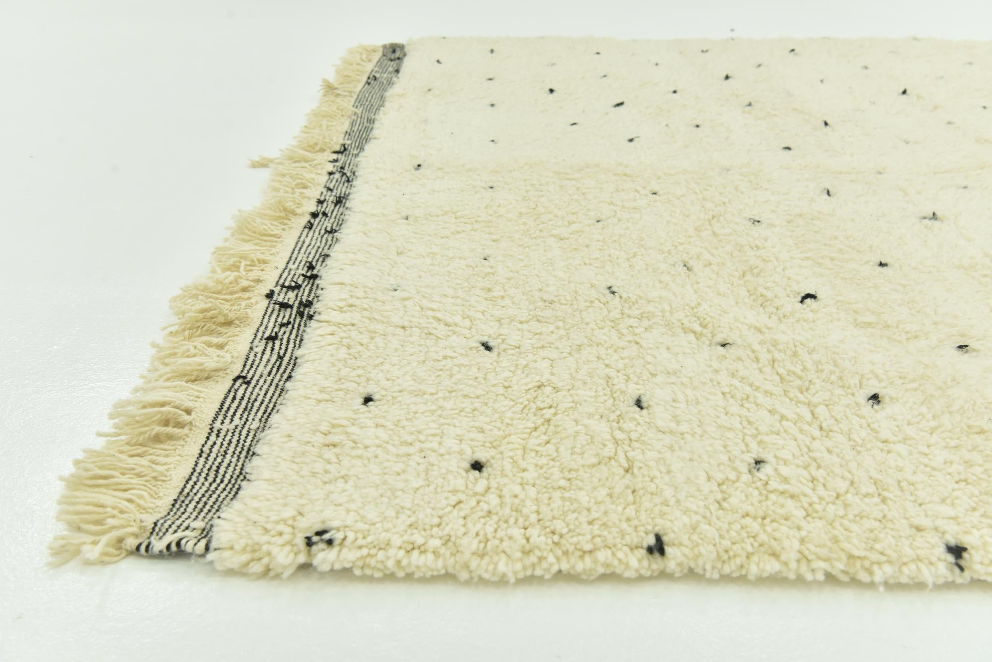 6' 7 x 10' 2 Hand Knotted Moroccan Wool Rug
