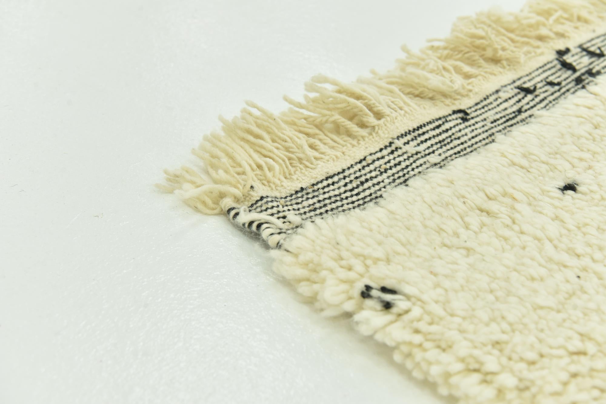 6' 7 x 10' 2 Hand Knotted Moroccan Wool Rug