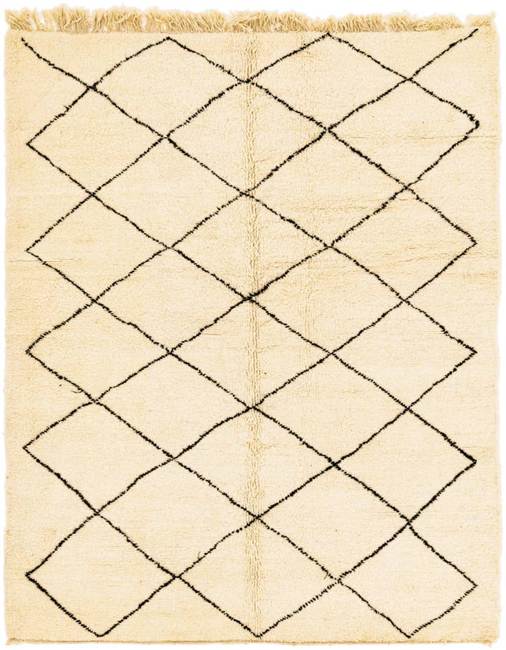 Detail image of 7' 2 x 9' 7 Hand Knotted Moroccan Wool Rug