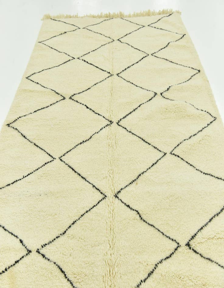 Detail image of 6' 8 x 10'  Hand Knotted Moroccan Wool Rug