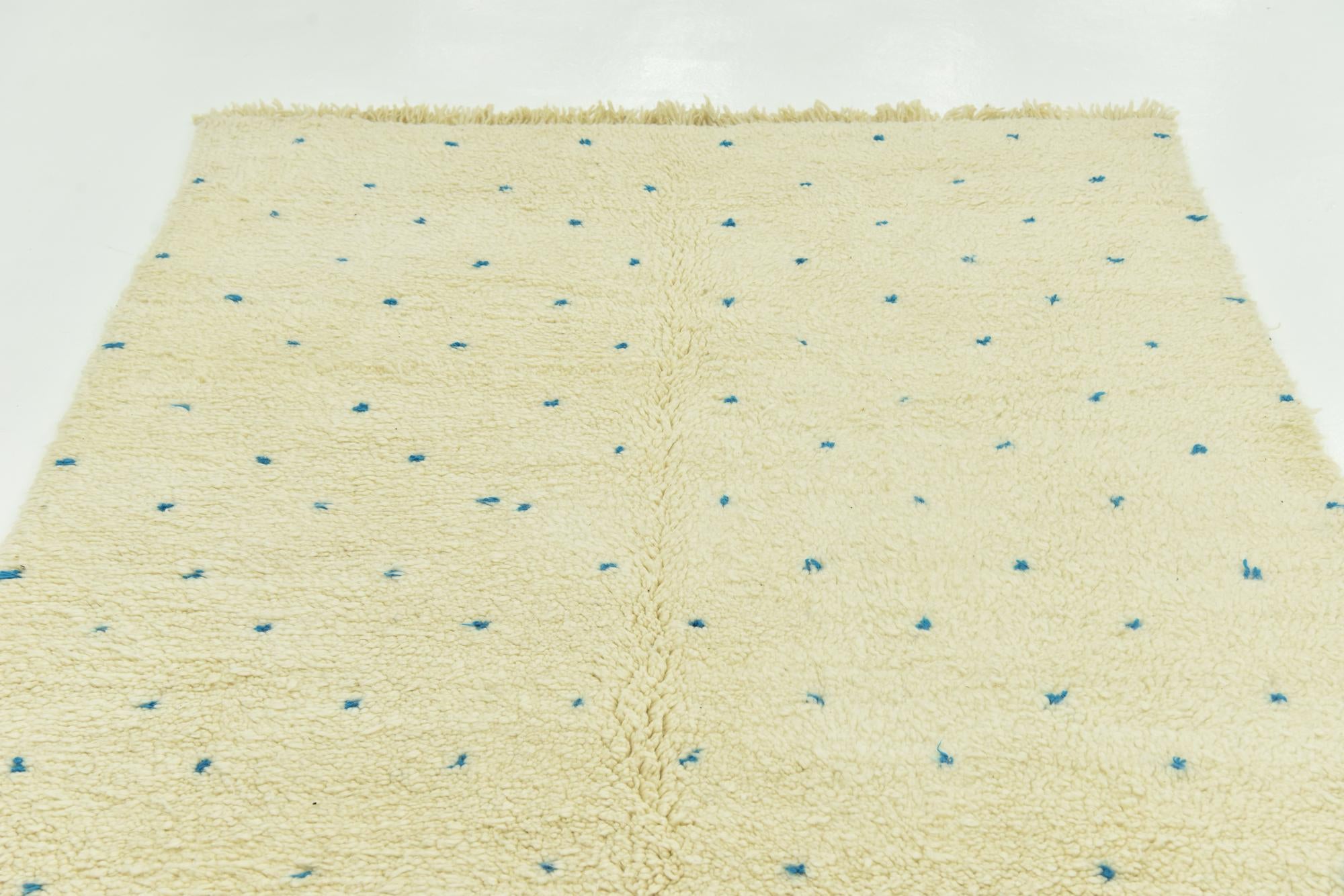 5' 4 x 8' 4 Hand Knotted Moroccan Wool Rug