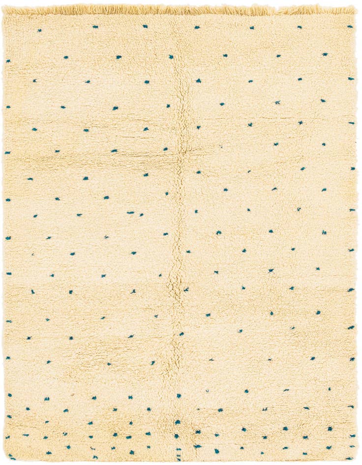 Detail image of 5' 4 x 8' 4 Hand Knotted Moroccan Wool Rug