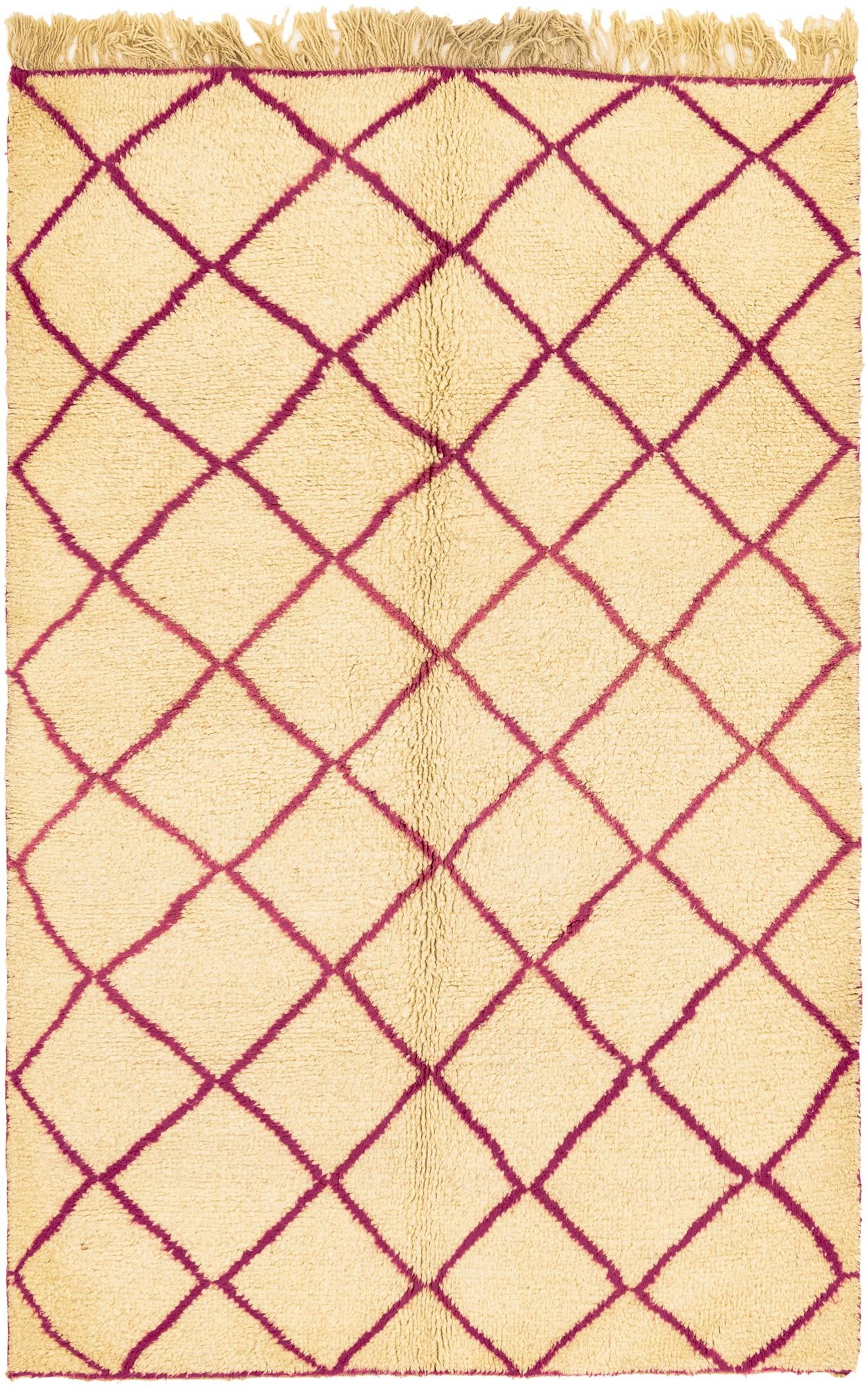 5' 6 x 8' 6 Hand Knotted Moroccan Wool Rug
