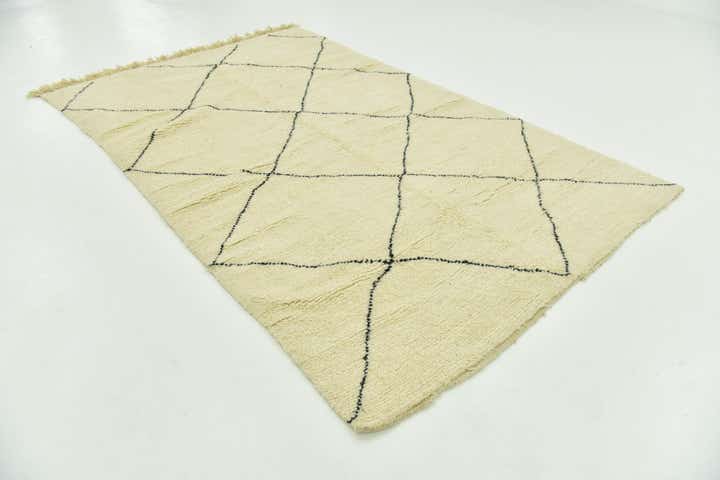 6' 4 x 10' Hand Knotted Moroccan Wool Rug