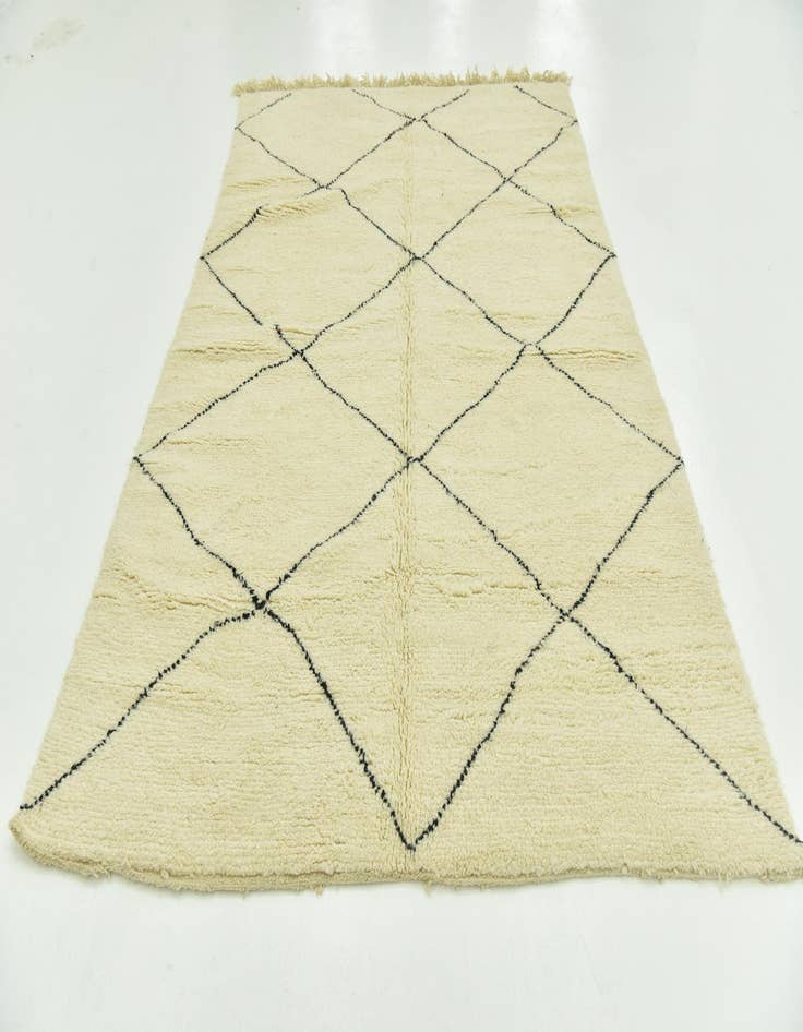 Detail image of 6' 4 x 10'  Hand Knotted Moroccan Wool Rug