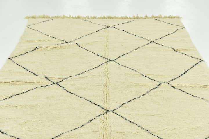 6' 4 x 10' Hand Knotted Moroccan Wool Rug