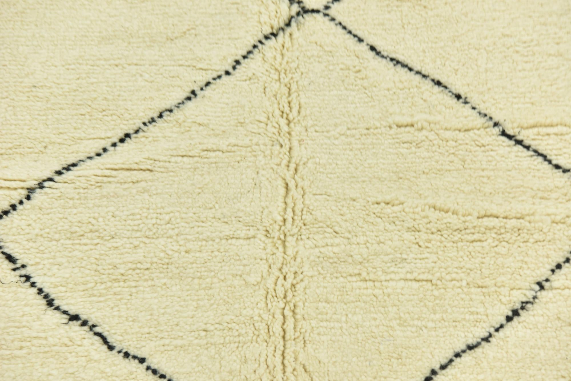 6' 4 x 10' Hand Knotted Moroccan Wool Rug