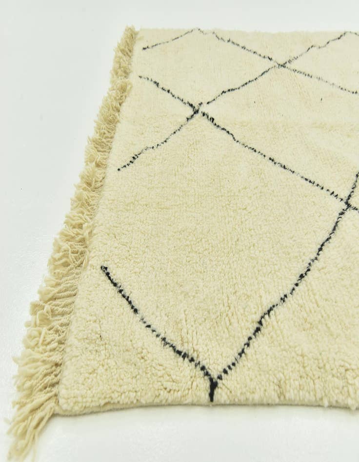 Detail image of 6' 4 x 10'  Hand Knotted Moroccan Wool Rug