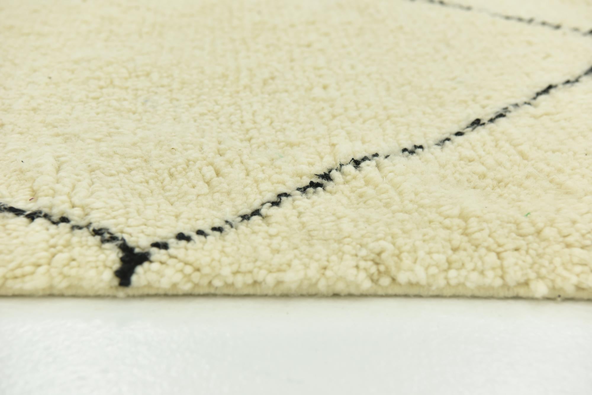6' 4 x 10' Hand Knotted Moroccan Wool Rug