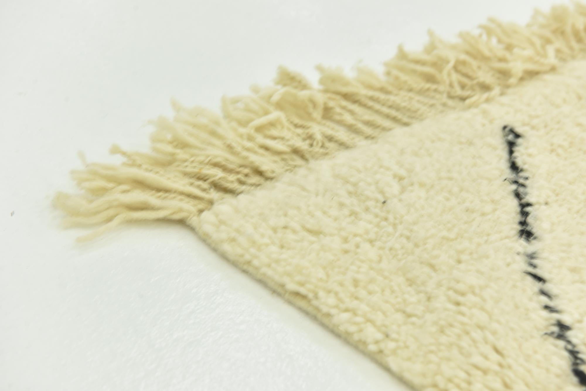 6' 4 x 10' Hand Knotted Moroccan Wool Rug