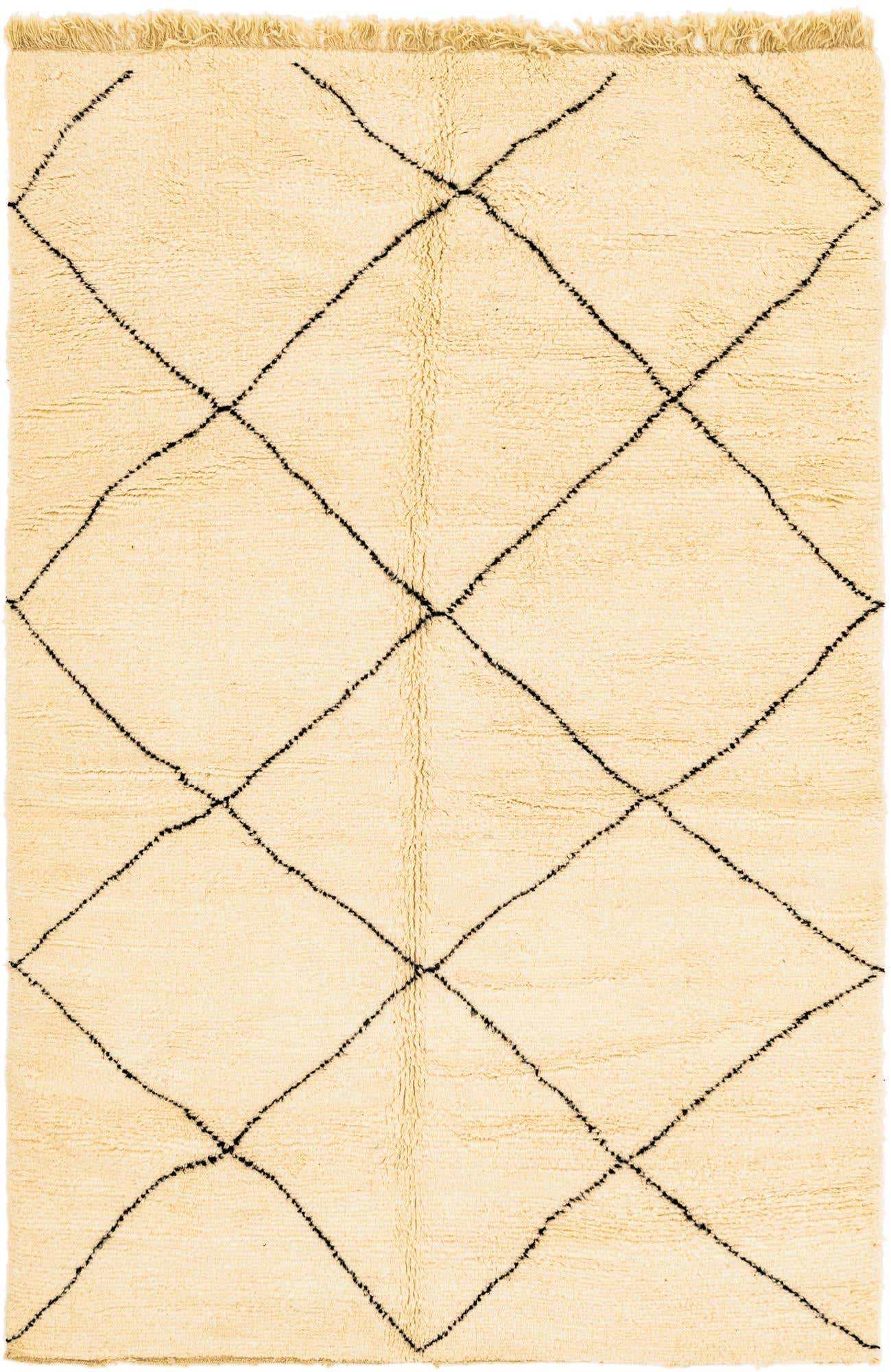 6' 4 x 10' Hand Knotted Moroccan Wool Rug