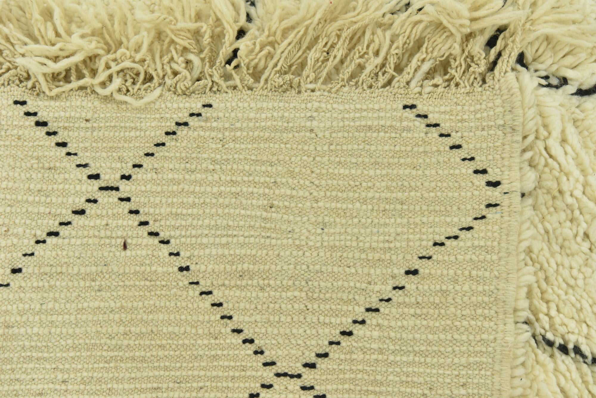 5' 3 x 8' Hand Knotted Moroccan Wool Rug