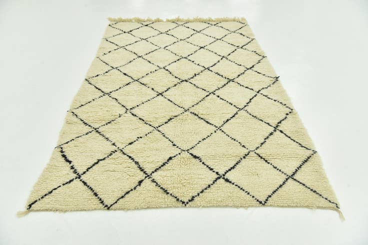 Detail image of 5' 3 x 8' Hand Knotted Moroccan Wool Rug