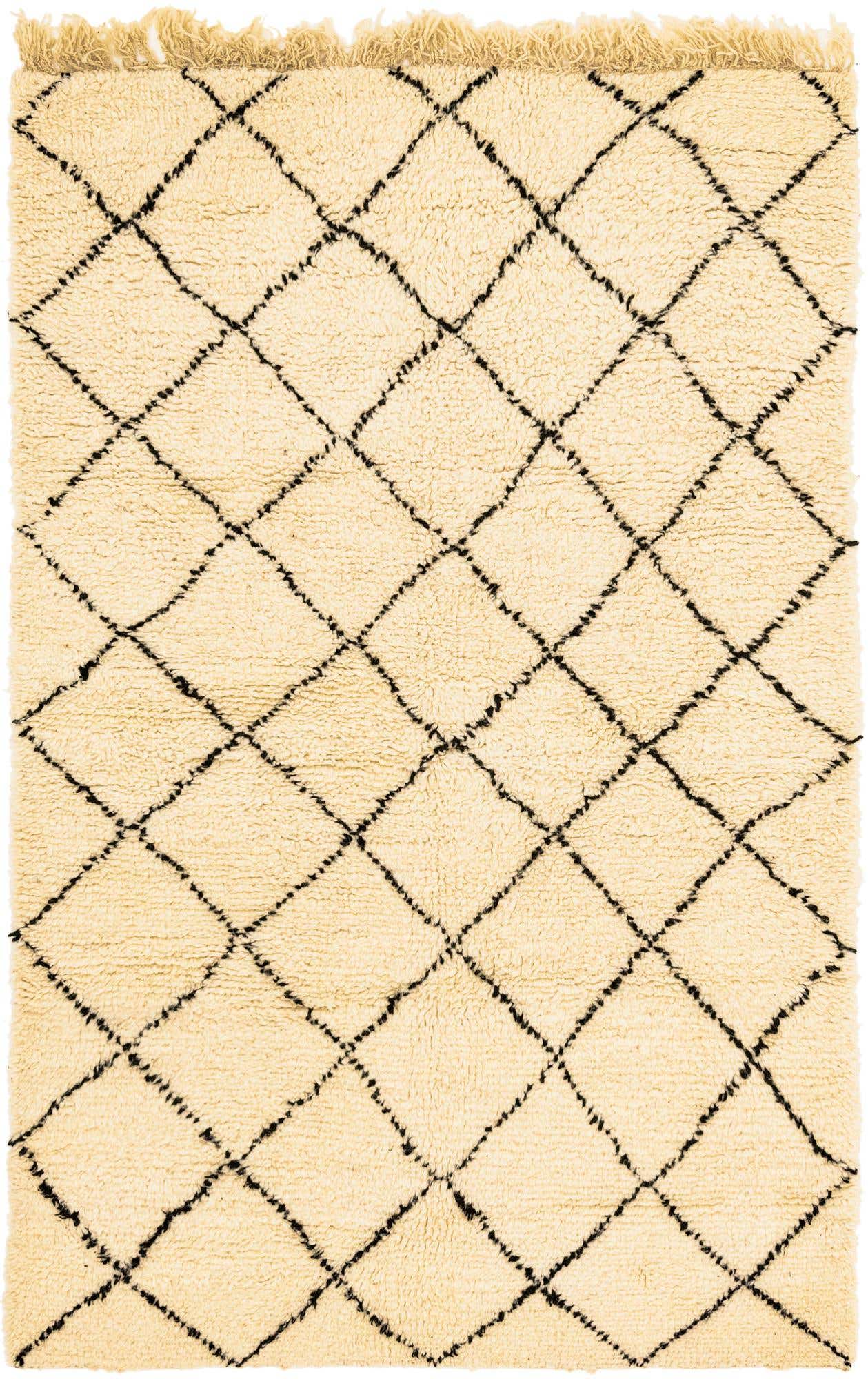 5' 3 x 8' Hand Knotted Moroccan Wool Rug