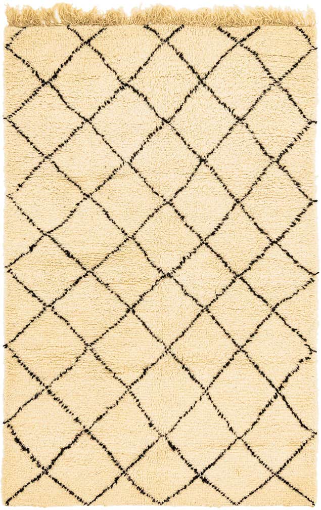 5' 3 x 8' Hand Knotted Moroccan Wool Rug