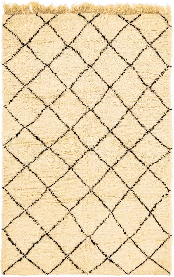 Detail image of 5' 3 x 8' Hand Knotted Moroccan Wool Rug