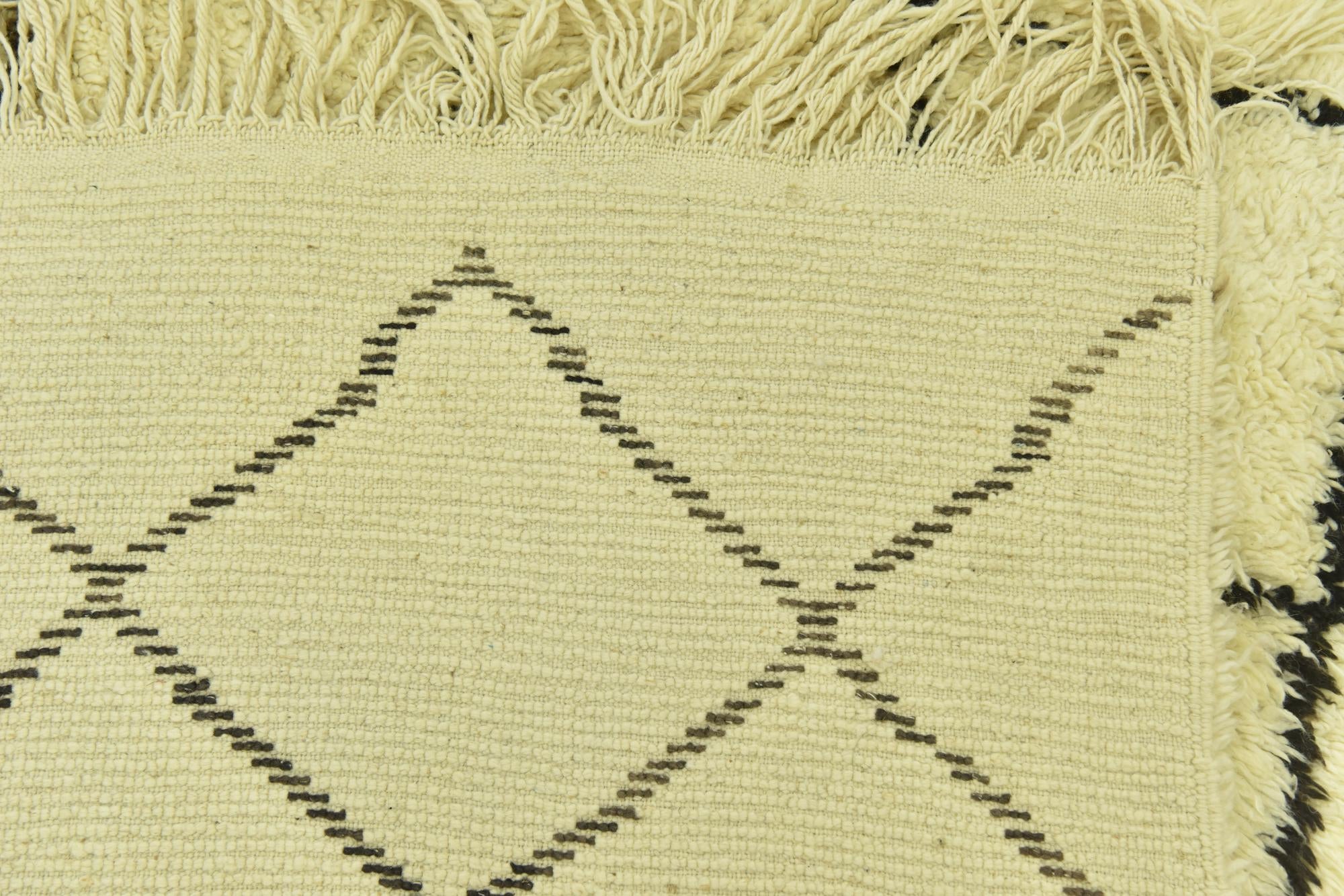 7' x 10' 7 Hand Knotted Moroccan Wool Rug