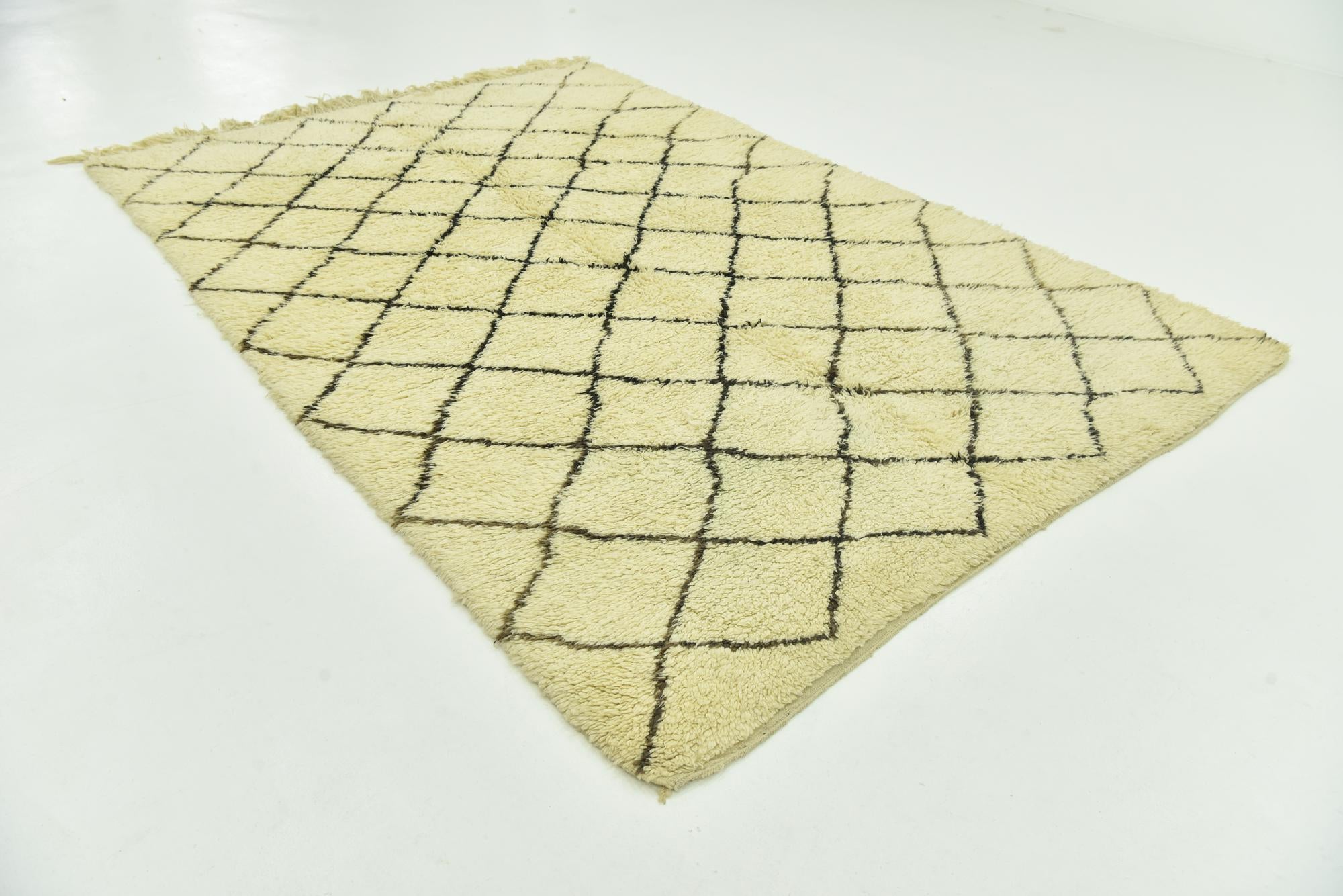 7' x 10' 7 Hand Knotted Moroccan Wool Rug