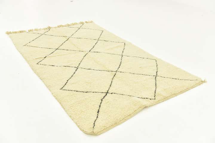 5' 2 x 8' 1 Hand Knotted Moroccan Wool Rug