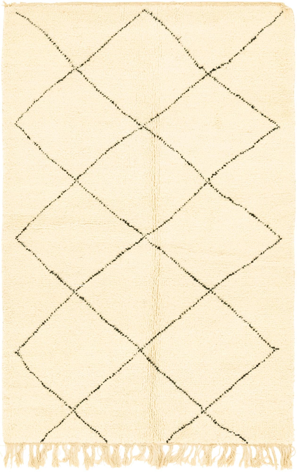 5' 2 x 8' 1 Hand Knotted Moroccan Wool Rug