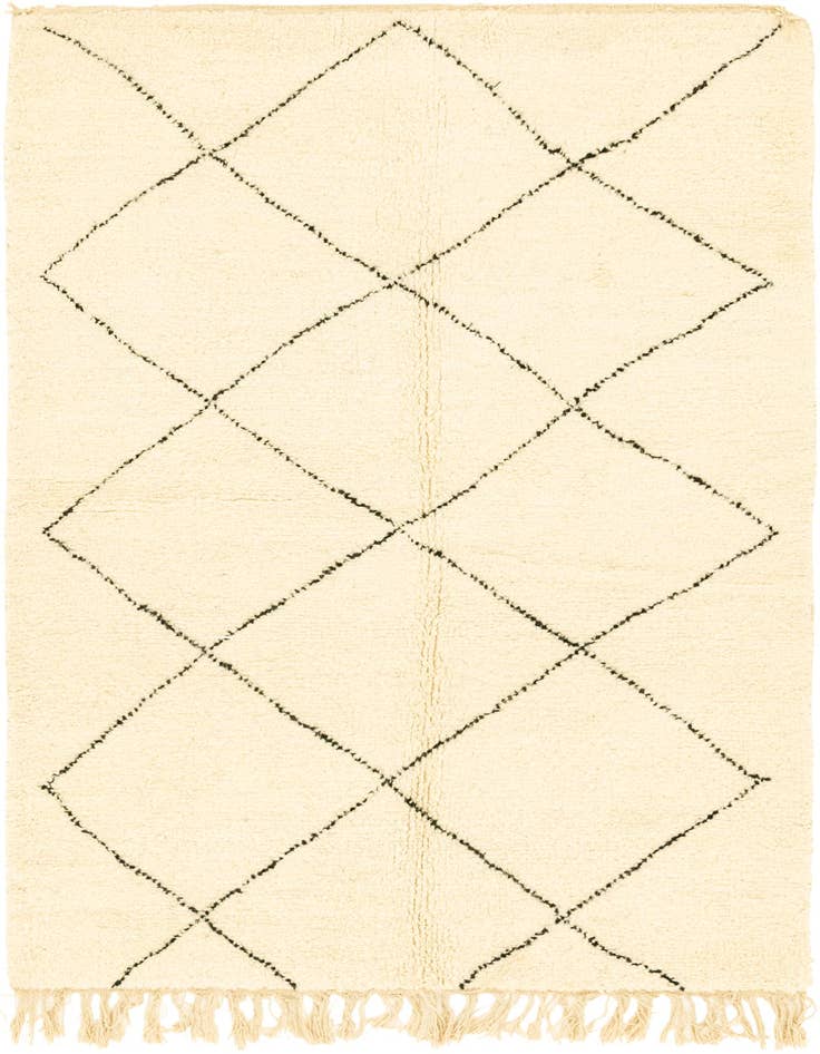Detail image of 5' 2 x 8' 1 Hand Knotted Moroccan Wool Rug