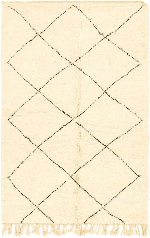 5' 2 x 8' 1 Hand Knotted Moroccan Wool Rug