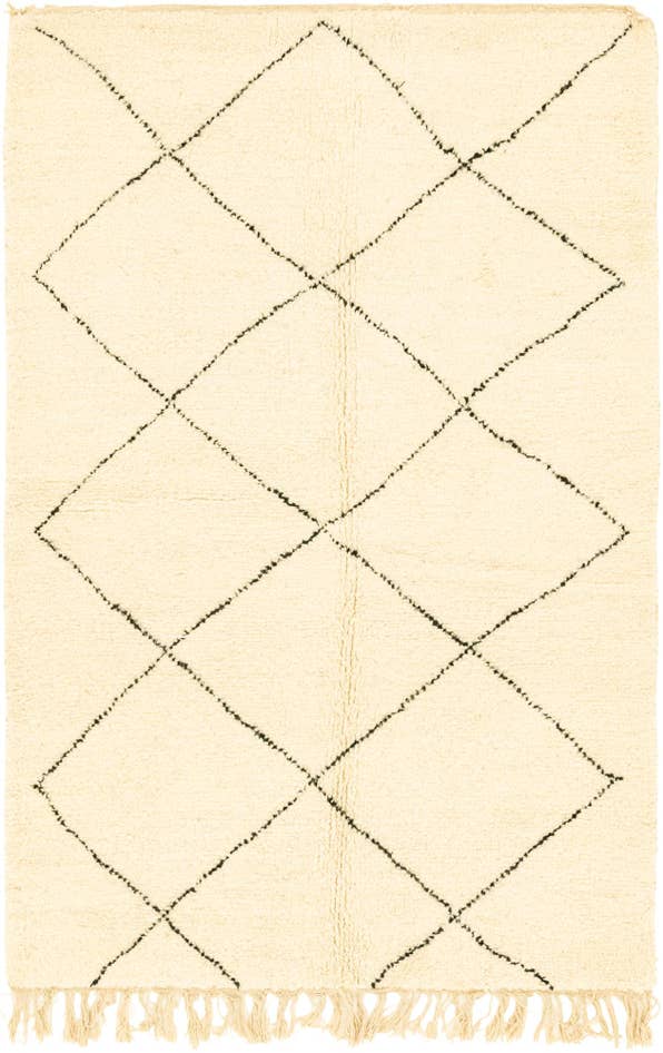 Detail image of 5' 2 x 8' 1 Hand Knotted Moroccan Wool Rug
