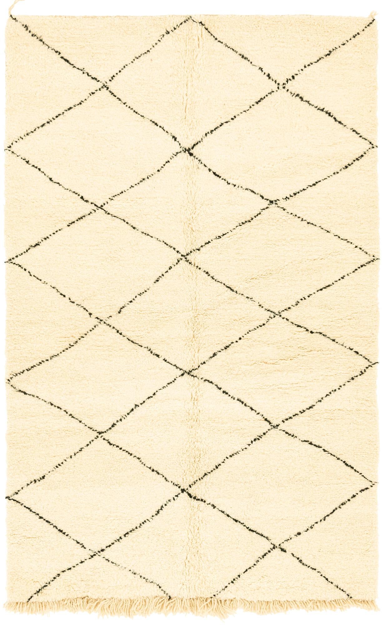 5' 1 x 8' 6 Hand Knotted Moroccan Wool Rug