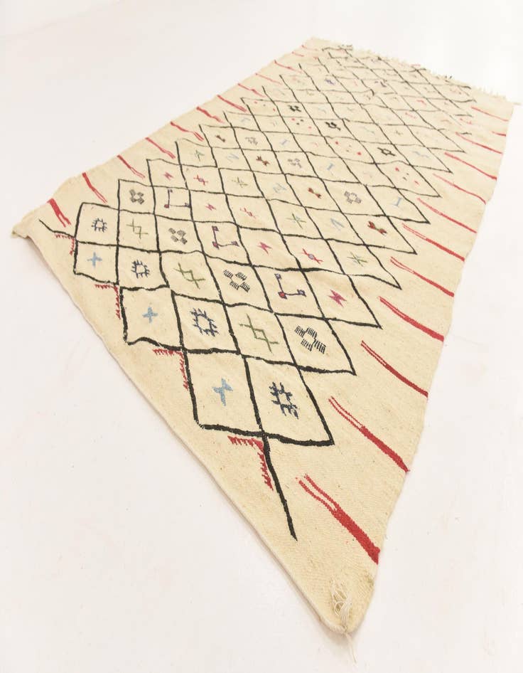 Detail image of 6' 1 x 9' 9  Hand Knotted Moroccan Wool Rug