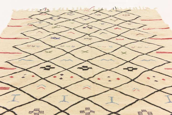 6' 1 x 9' 9 Hand Knotted Moroccan Wool Rug
