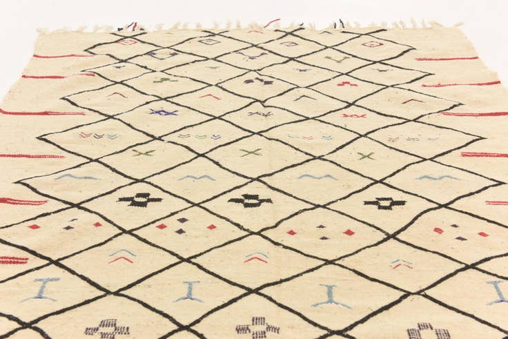 Detail image of 6' 1 x 9' 9 Hand Knotted Moroccan Wool Rug